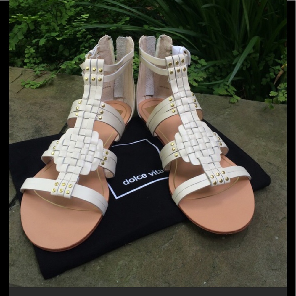 Dolce Vita Cream Gladiator Sandals